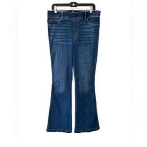 SPANX women’s Flare Jeans XL midnight blue pull on slimming shaping denim
